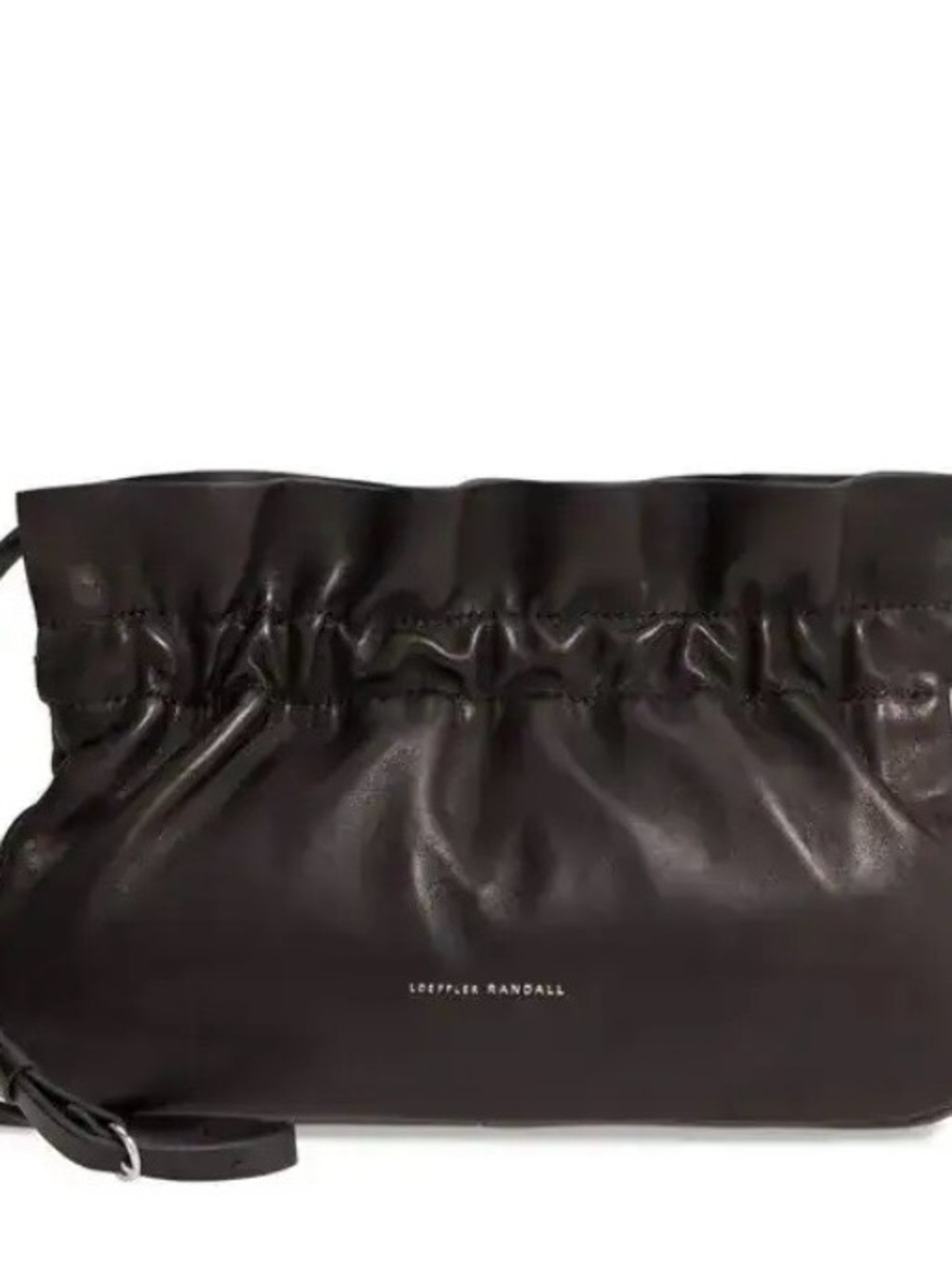 Loeffler Randall Black Leather Drawstring Shoulder Bag. Used once. Retail $350